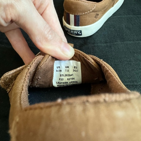 Sperry Leather Shoes - 8.5M EU24.5 - Washable Junior Sneaker - Like new - Picture 6 of 9